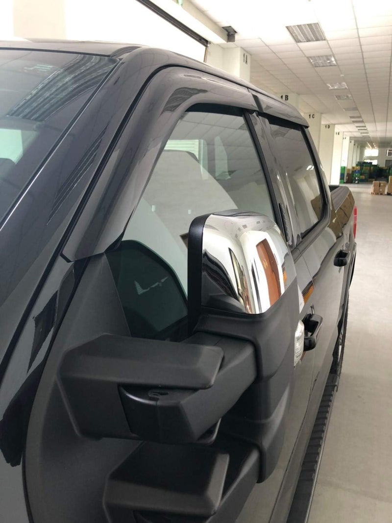 Optimal Co 2015-2026 Tape-On Rain Guards for Ford F150 SuperCrew Side Window Deflector Visors (Crew cab only) XL XLT Lariat King Ranch Platinum Limited Lightning 2018 2019 2020 2021 2022 2023 2024 2025 - Image 4